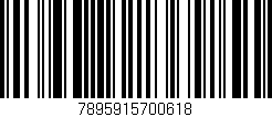 Código de barras (EAN, GTIN, SKU, ISBN): '7895915700618'