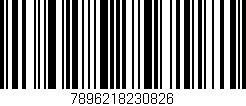 Código de barras (EAN, GTIN, SKU, ISBN): '7896218230826'