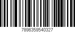 Código de barras (EAN, GTIN, SKU, ISBN): '7896359540327'