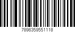 Código de barras (EAN, GTIN, SKU, ISBN): '7896359551118'