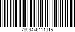 Código de barras (EAN, GTIN, SKU, ISBN): '7896448111315'
