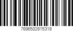 Código de barras (EAN, GTIN, SKU, ISBN): '7896502815319'