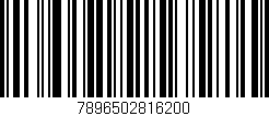 Código de barras (EAN, GTIN, SKU, ISBN): '7896502816200'