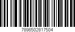 Código de barras (EAN, GTIN, SKU, ISBN): '7896502817504'