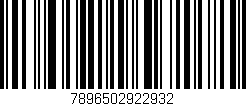 Código de barras (EAN, GTIN, SKU, ISBN): '7896502922932'