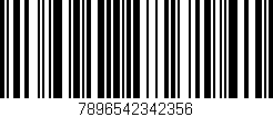 Código de barras (EAN, GTIN, SKU, ISBN): '7896542342356'