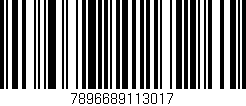 Código de barras (EAN, GTIN, SKU, ISBN): '7896689113017'