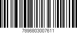 Código de barras (EAN, GTIN, SKU, ISBN): '7896803007611'