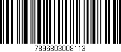 Código de barras (EAN, GTIN, SKU, ISBN): '7896803008113'
