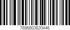 Código de barras (EAN, GTIN, SKU, ISBN): '7896803920446'