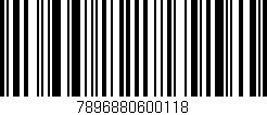 Código de barras (EAN, GTIN, SKU, ISBN): '7896880600118'