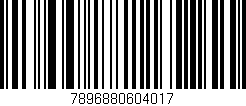 Código de barras (EAN, GTIN, SKU, ISBN): '7896880604017'
