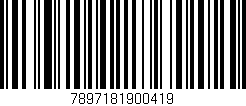 Código de barras (EAN, GTIN, SKU, ISBN): '7897181900419'