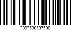 Código de barras (EAN, GTIN, SKU, ISBN): '7897500537500'