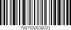 Código de barras (EAN, GTIN, SKU, ISBN): '7897500538033'