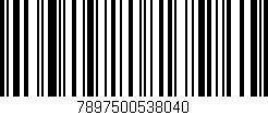 Código de barras (EAN, GTIN, SKU, ISBN): '7897500538040'