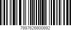 Código de barras (EAN, GTIN, SKU, ISBN): '7897626800892'