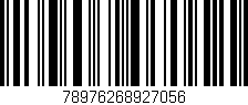 Código de barras (EAN, GTIN, SKU, ISBN): '78976268927056'