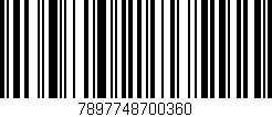Código de barras (EAN, GTIN, SKU, ISBN): '7897748700360'