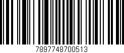 Código de barras (EAN, GTIN, SKU, ISBN): '7897748700513'