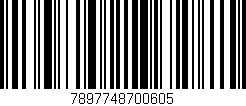 Código de barras (EAN, GTIN, SKU, ISBN): '7897748700605'