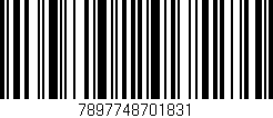 Código de barras (EAN, GTIN, SKU, ISBN): '7897748701831'
