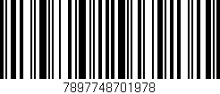 Código de barras (EAN, GTIN, SKU, ISBN): '7897748701978'