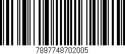 Código de barras (EAN, GTIN, SKU, ISBN): '7897748702005'