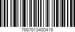 Código de barras (EAN, GTIN, SKU, ISBN): '7897813400416'