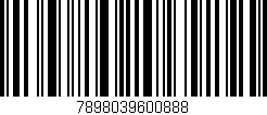 Código de barras (EAN, GTIN, SKU, ISBN): '7898039600888'