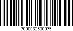Código de barras (EAN, GTIN, SKU, ISBN): '7898062608875'