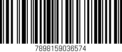 Código de barras (EAN, GTIN, SKU, ISBN): '7898159036574'