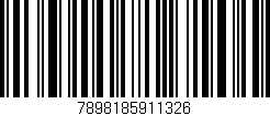 Código de barras (EAN, GTIN, SKU, ISBN): '7898185911326'