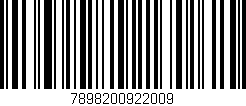 Código de barras (EAN, GTIN, SKU, ISBN): '7898200922009'