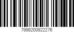 Código de barras (EAN, GTIN, SKU, ISBN): '7898200922276'