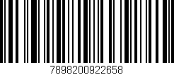 Código de barras (EAN, GTIN, SKU, ISBN): '7898200922658'