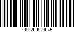 Código de barras (EAN, GTIN, SKU, ISBN): '7898200926045'