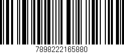 Código de barras (EAN, GTIN, SKU, ISBN): '7898222165880'