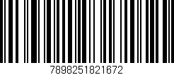 Código de barras (EAN, GTIN, SKU, ISBN): '7898251821672'