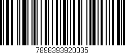 Código de barras (EAN, GTIN, SKU, ISBN): '7898393920035'