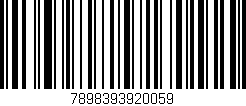 Código de barras (EAN, GTIN, SKU, ISBN): '7898393920059'