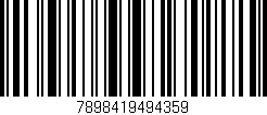 Código de barras (EAN, GTIN, SKU, ISBN): '7898419494359'