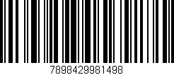 Código de barras (EAN, GTIN, SKU, ISBN): '7898429981498'