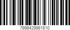Código de barras (EAN, GTIN, SKU, ISBN): '7898429981610'