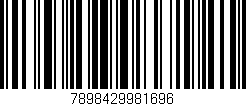 Código de barras (EAN, GTIN, SKU, ISBN): '7898429981696'