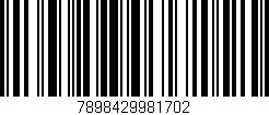 Código de barras (EAN, GTIN, SKU, ISBN): '7898429981702'