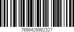 Código de barras (EAN, GTIN, SKU, ISBN): '7898429982327'