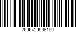 Código de barras (EAN, GTIN, SKU, ISBN): '7898429986189'