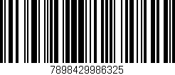 Código de barras (EAN, GTIN, SKU, ISBN): '7898429986325'