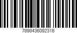Código de barras (EAN, GTIN, SKU, ISBN): '7898436092316'